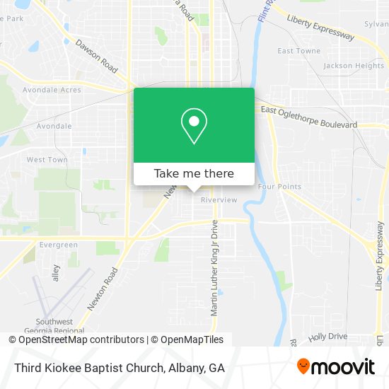 Third Kiokee Baptist Church map