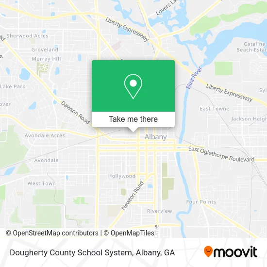 Dougherty County School System map