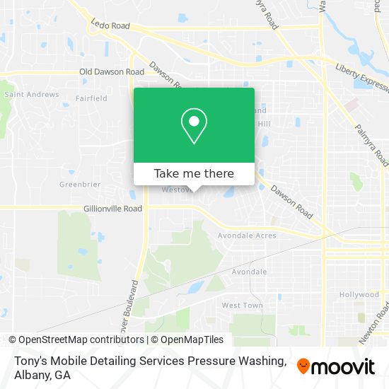 Tony's Mobile Detailing Services Pressure Washing map