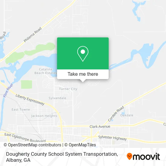 Mapa de Dougherty County School System Transportation
