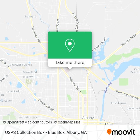 USPS Collection Box - Blue Box map