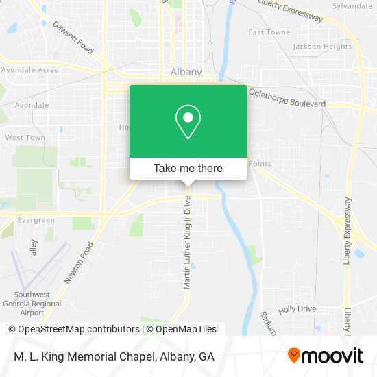 M. L. King Memorial Chapel map