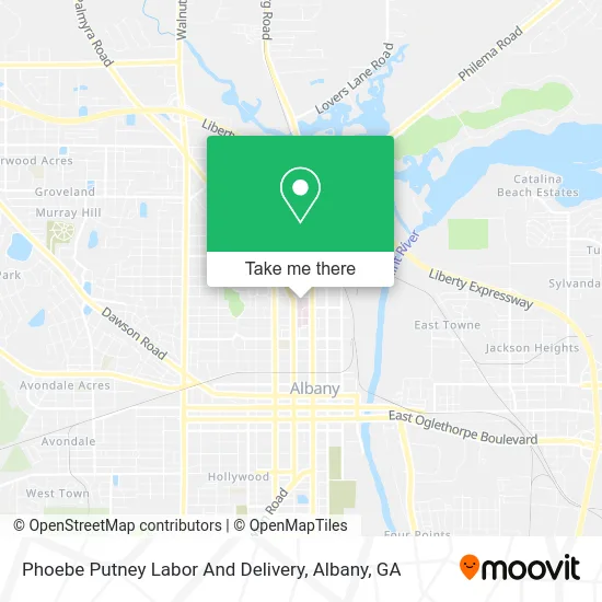 Phoebe Putney Labor And Delivery map