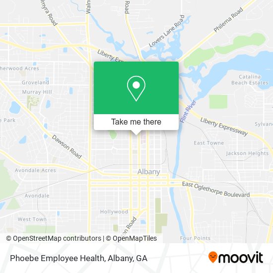 Mapa de Phoebe Employee Health