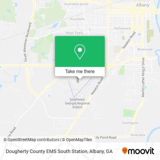 Mapa de Dougherty County EMS South Station