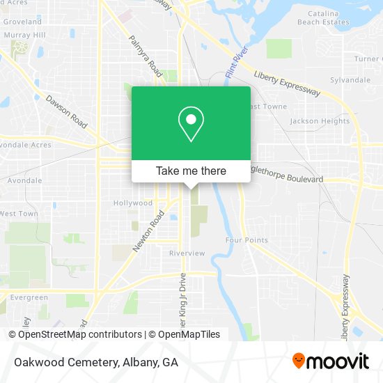 Mapa de Oakwood Cemetery