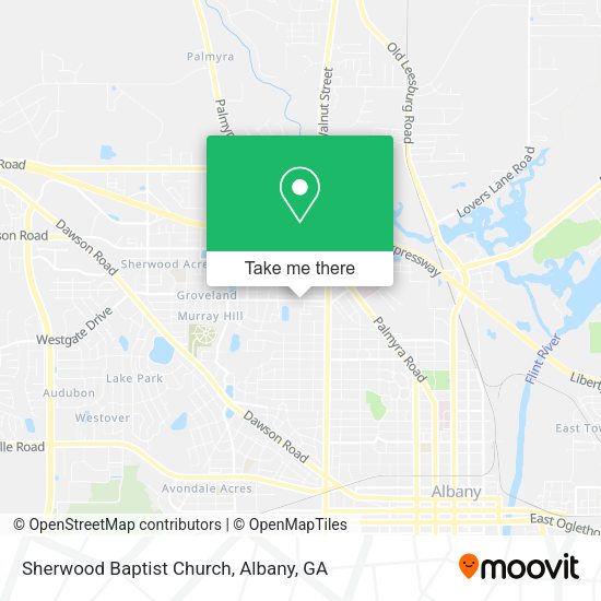 Sherwood Baptist Church map