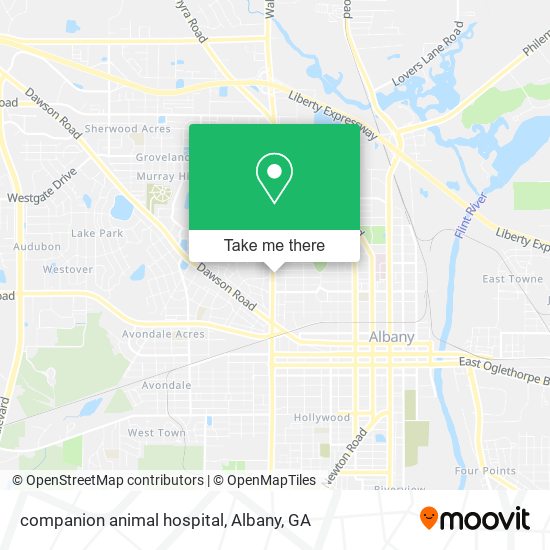 companion animal hospital map