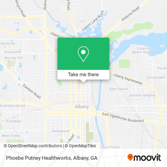 Phoebe Putney Healthworks map