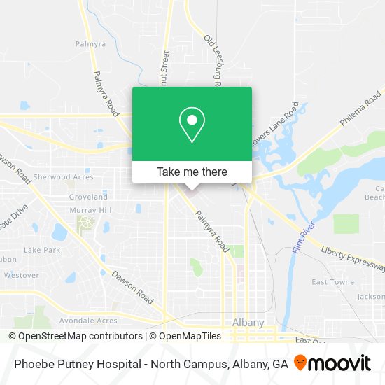 Mapa de Phoebe Putney Hospital - North Campus