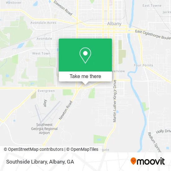 Southside Library map