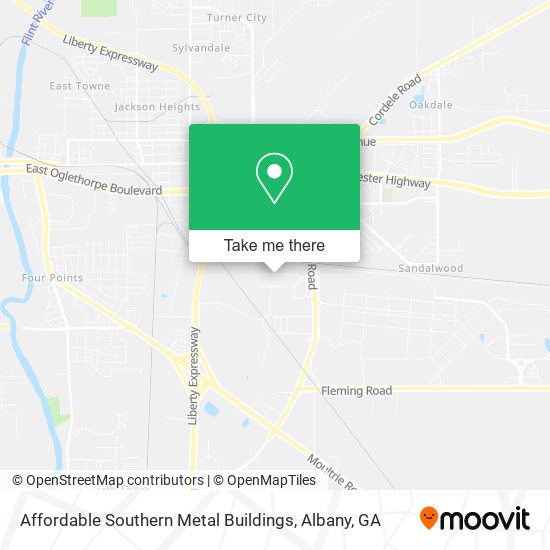 Affordable Southern Metal Buildings map