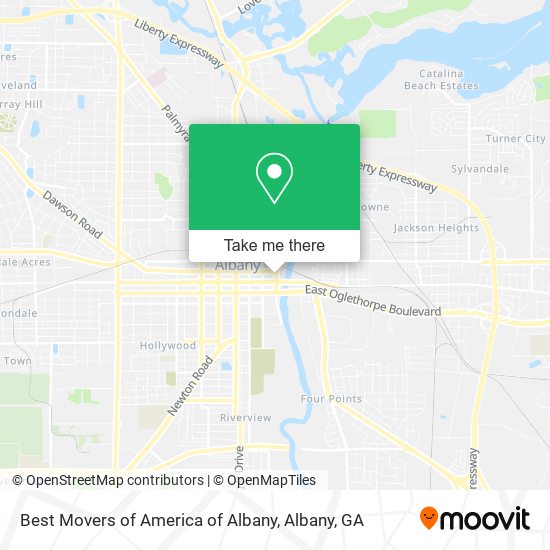 Mapa de Best Movers of America of Albany