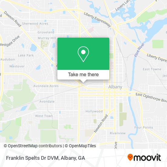 Franklin Spelts Dr DVM map