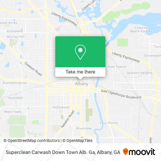 Mapa de Superclean Carwash Down Town Alb. Ga