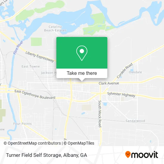 Turner Field Self Storage map