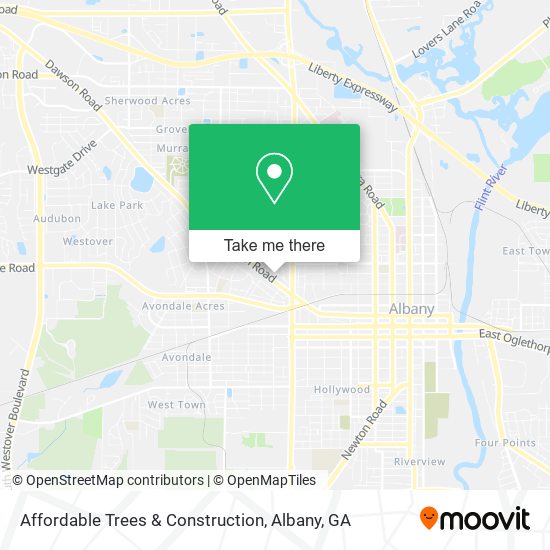 Affordable Trees & Construction map