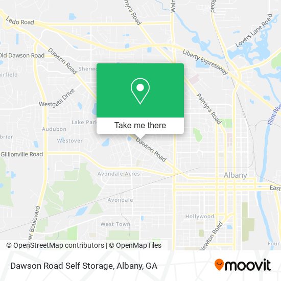 Dawson Road Self Storage map