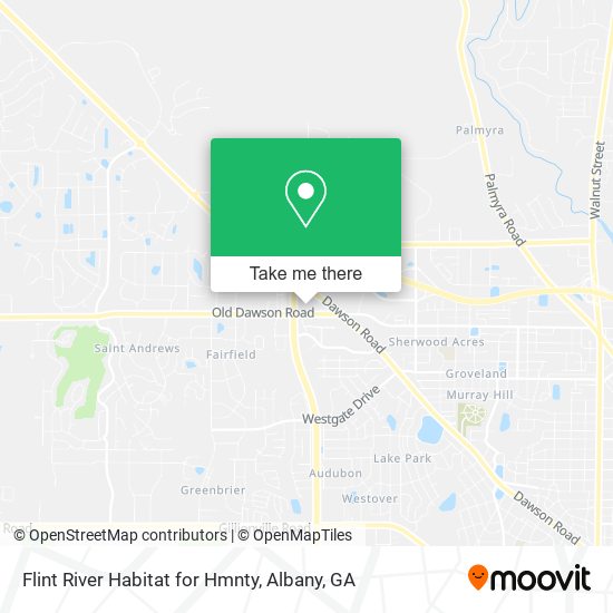 Flint River Habitat for Hmnty map