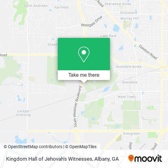 Kingdom Hall of Jehovah's Witnesses map