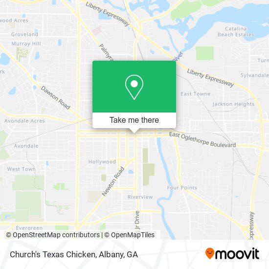 Mapa de Church's Texas Chicken