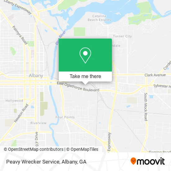Mapa de Peavy Wrecker Service