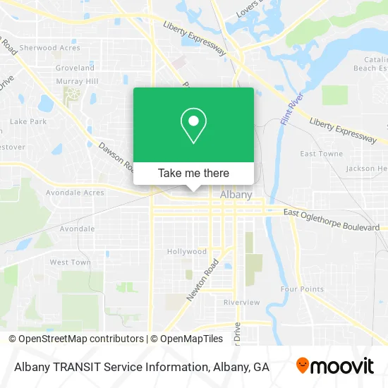 Albany TRANSIT Service Information map