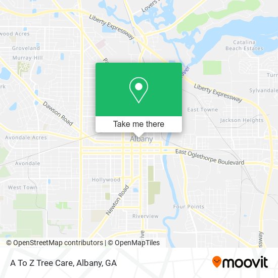 A To Z Tree Care map