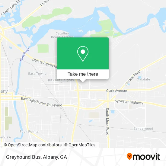 Mapa de Greyhound Bus