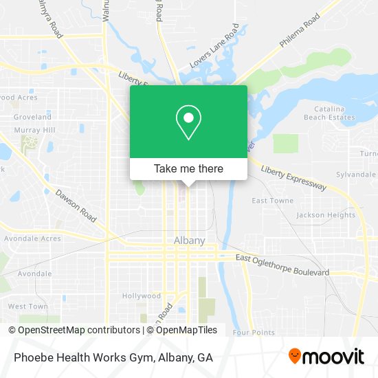 Mapa de Phoebe Health Works Gym
