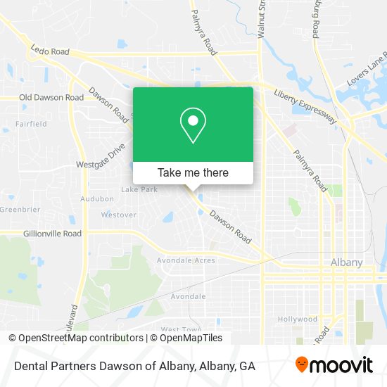 Dental Partners Dawson of Albany map