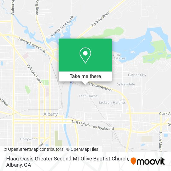 Flaag Oasis Greater Second Mt Olive Baptist Church map