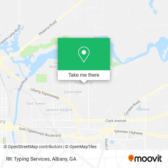 RK Typing Services map