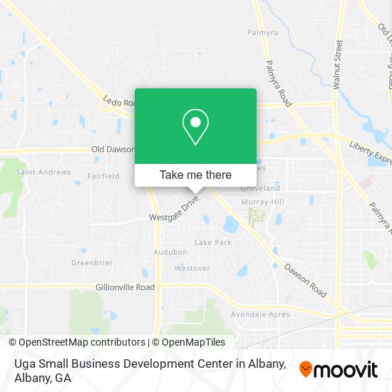 Mapa de Uga Small Business Development Center in Albany