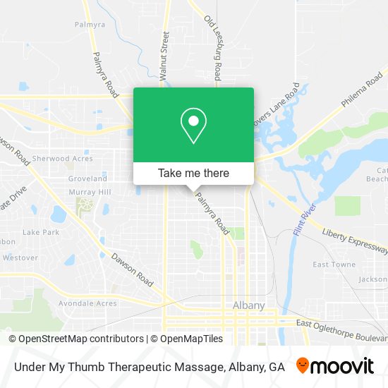 Under My Thumb Therapeutic Massage map