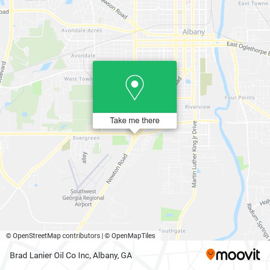 Brad Lanier Oil Co Inc map