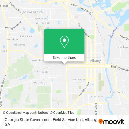 Mapa de Georgia State Government Field Service Unit