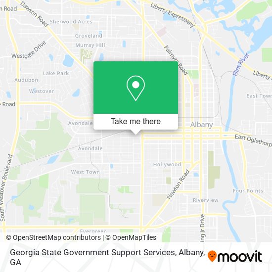 Georgia State Government Support Services map
