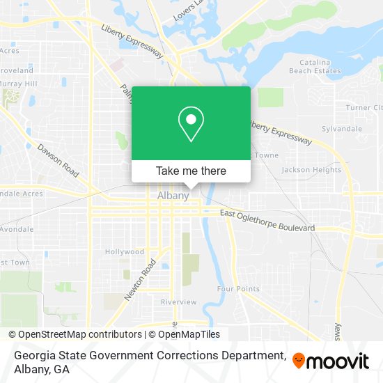 Georgia State Government Corrections Department map