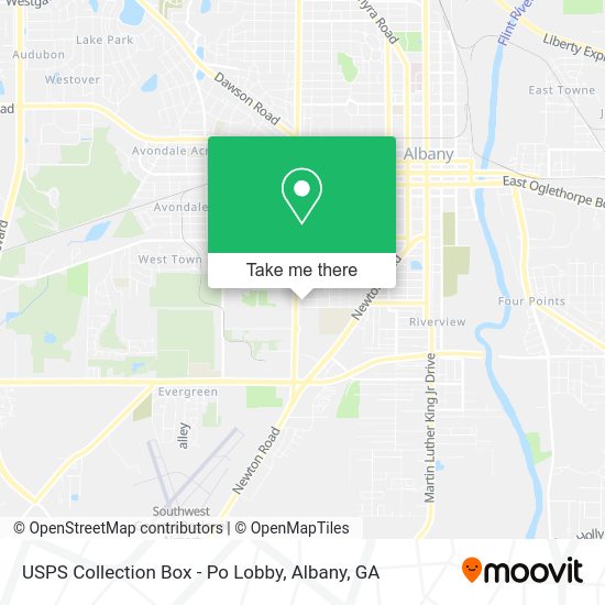 USPS Collection Box - Po Lobby map