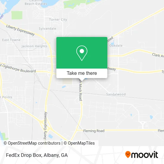 Mapa de FedEx Drop Box
