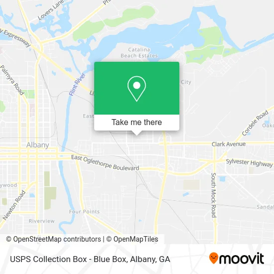 Mapa de USPS Collection Box - Blue Box