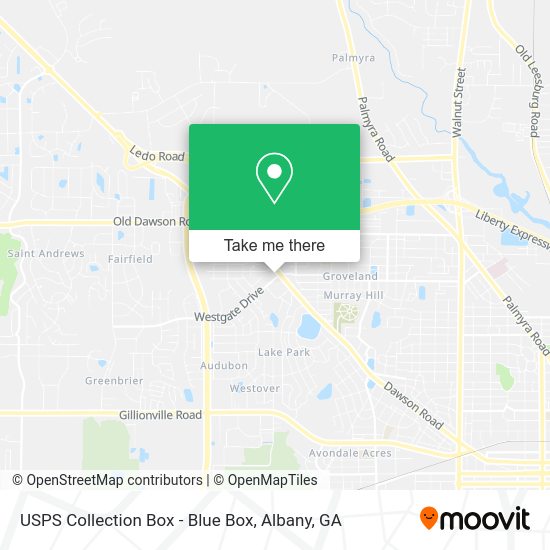 USPS Collection Box - Blue Box map