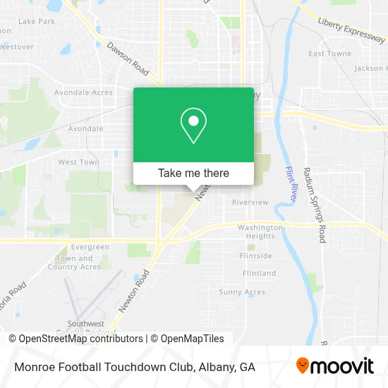 Monroe Football Touchdown Club map