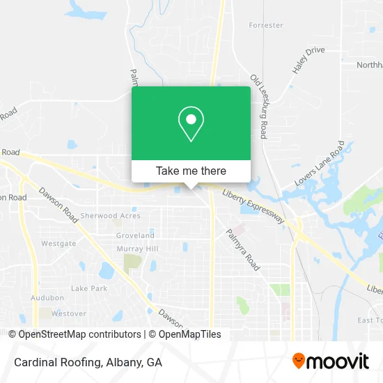 Cardinal Roofing map