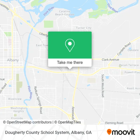 Dougherty County School System map