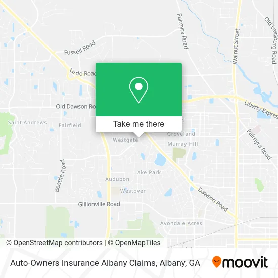 Auto-Owners Insurance Albany Claims map