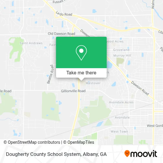 Dougherty County School System map