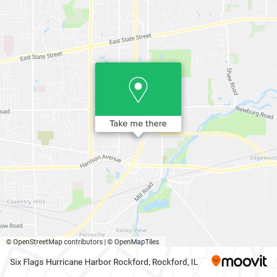 Mapa de Six Flags Hurricane Harbor Rockford