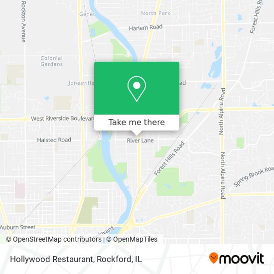 Mapa de Hollywood Restaurant